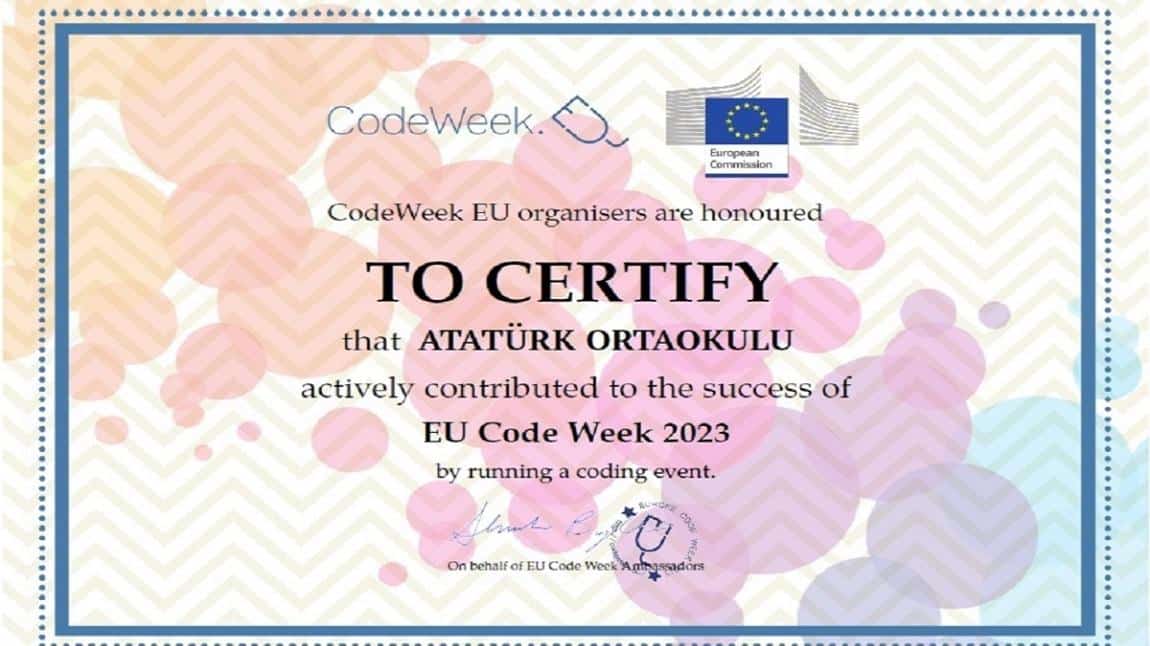 Kod Haftası (CodeWeek) Etkinliğimiz 